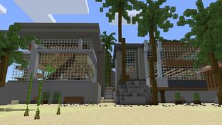Screenshot of the Minecraft Bedrock Marketplace product Tropical Beach Mansions created by Nitric Concepts.