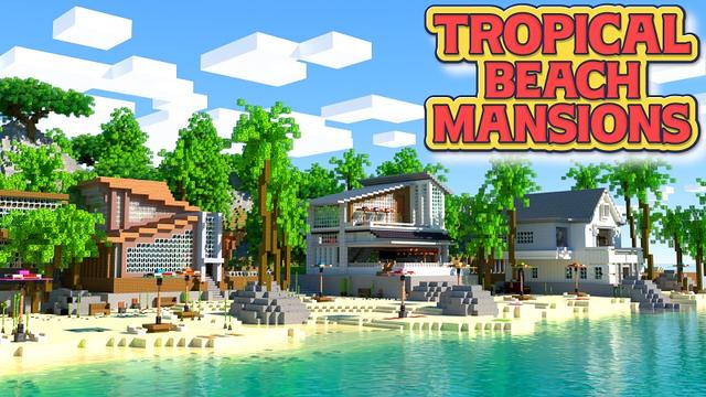 Thumbnail of the Minecraft Bedrock Marketplace product Mansões de praia tropicais created by Nitric Concepts.