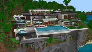 Screenshot of the Minecraft Bedrock Marketplace product Tropical Mansion 2 created by Nitric Concepts.