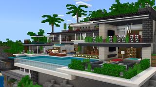 Screenshot of the Minecraft Bedrock Marketplace product Tropical Mansion 2 created by Nitric Concepts.