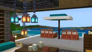 Screenshot of the Minecraft Bedrock Marketplace product Tropical Mansion 2 created by Nitric Concepts.