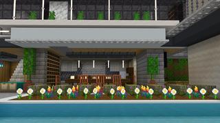 Screenshot of the Minecraft Bedrock Marketplace product Tropical Mansion 2 created by Nitric Concepts.