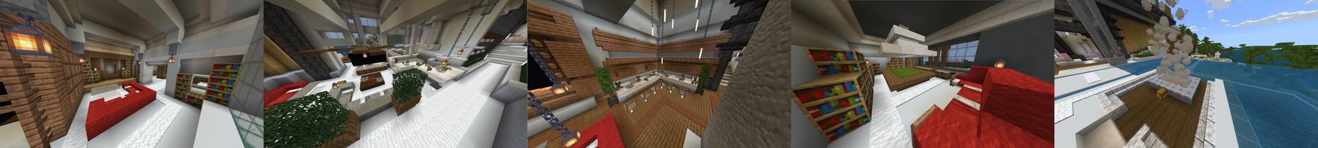 Panorama of the Minecraft Bedrock Marketplace product Tropical Mansion created by Nitric Concepts.