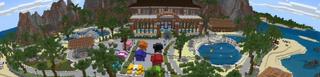 Panorama of the Minecraft Bedrock Marketplace product Tropical Vacation created by Nitric Concepts.