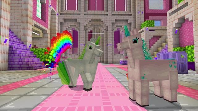 Screenshot of the Minecraft Bedrock Marketplace product UNICORNS+ created by Nitric Concepts.