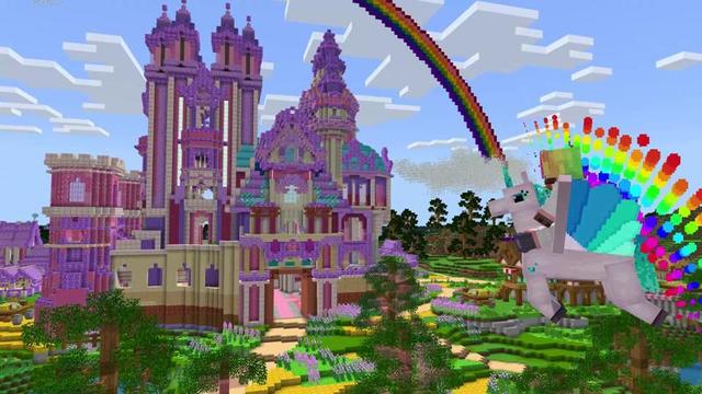 Screenshot of the Minecraft Bedrock Marketplace product UNICORNS+ created by Nitric Concepts.