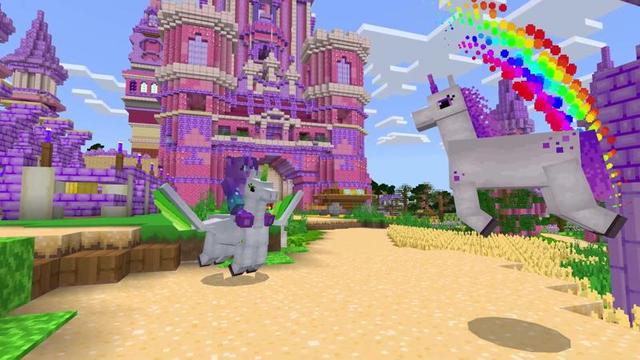 Screenshot of the Minecraft Bedrock Marketplace product UNICORNS+ created by Nitric Concepts.