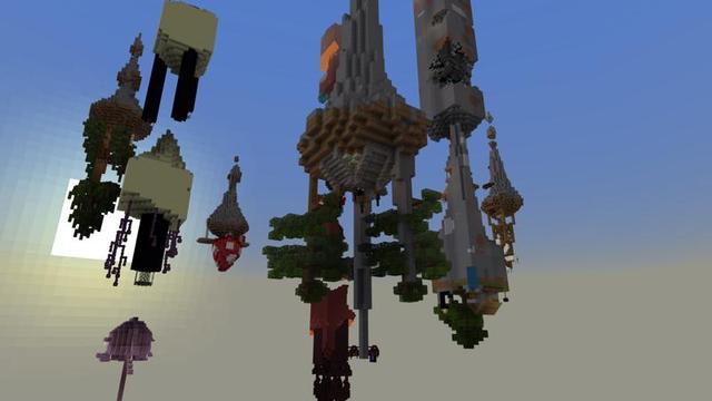 Screenshot of the Minecraft Bedrock Marketplace product UPSIDE DOWN ONE CHUNK created by Nitric Concepts.