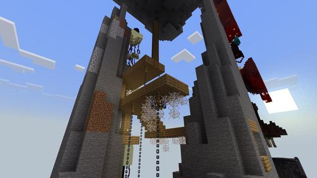 Screenshot of the Minecraft Bedrock Marketplace product UPSIDE DOWN ONE CHUNK created by Nitric Concepts.