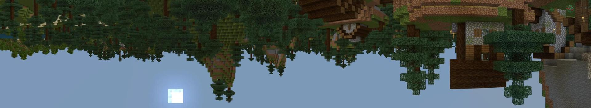 Panorama of the Minecraft Bedrock Marketplace product Upside Down Survival created by Nitric Concepts.