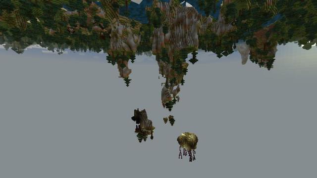 Screenshot of the Minecraft Bedrock Marketplace product Upside Down Survival created by Nitric Concepts.