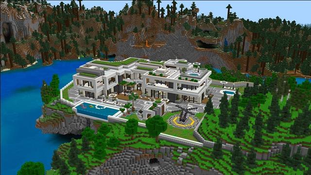 Screenshot of the Minecraft Bedrock Marketplace product $1,000,000 Mansion created by Nitric Concepts.
