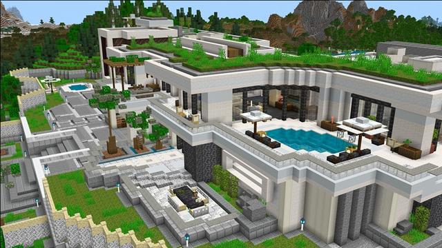 Screenshot of the Minecraft Bedrock Marketplace product $1,000,000 Mansion created by Nitric Concepts.