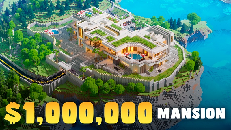 Thumbnail of the Minecraft Bedrock Marketplace product $1,000,000 Mansion created by Nitric Concepts.