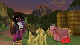 Screenshot of the Minecraft Bedrock Marketplace product Volcano City created by Nitric Concepts.