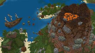 Screenshot of the Minecraft Bedrock Marketplace product Volcano Island created by Nitric Concepts.
