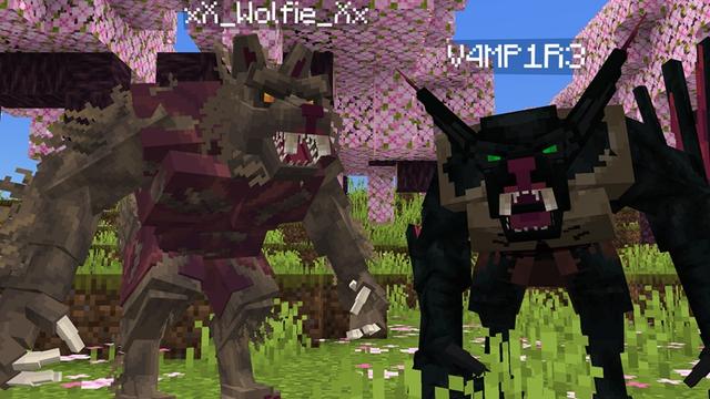 Screenshot of the Minecraft Bedrock Marketplace product Werewolf & Vampire Morph Add-On created by Nitric Concepts.