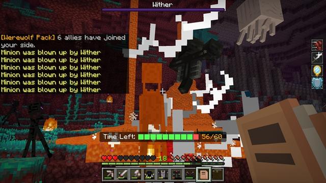 Screenshot of the Minecraft Bedrock Marketplace product Werewolf & Vampire Morph Add-On created by Nitric Concepts.