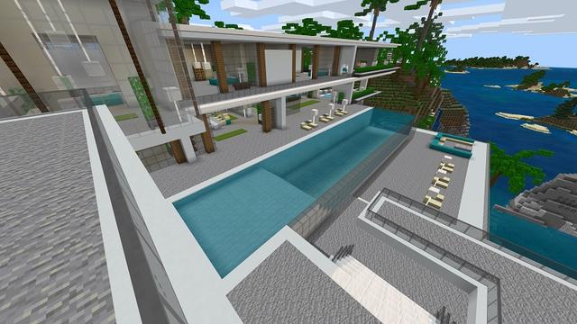 Screenshot of the Minecraft Bedrock Marketplace product West Coast Mansion created by Nitric Concepts.