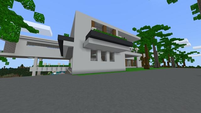 Screenshot of the Minecraft Bedrock Marketplace product West Coast Mansion created by Nitric Concepts.