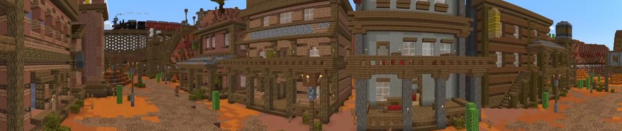 Panorama of the Minecraft Bedrock Marketplace product Western Wonder created by Nitric Concepts.