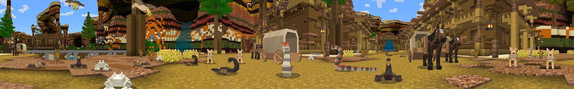 Panorama of the Minecraft Bedrock Marketplace product Wild West Expansion created by Nitric Concepts.