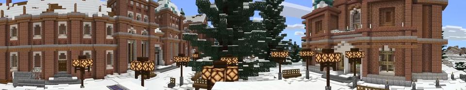 Panorama of the Minecraft Bedrock Marketplace product Winter Asylum created by Nitric Concepts.