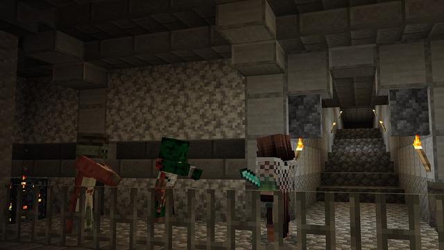Screenshot of the Minecraft Bedrock Marketplace product Zombie Dungeons created by Nitric Concepts.