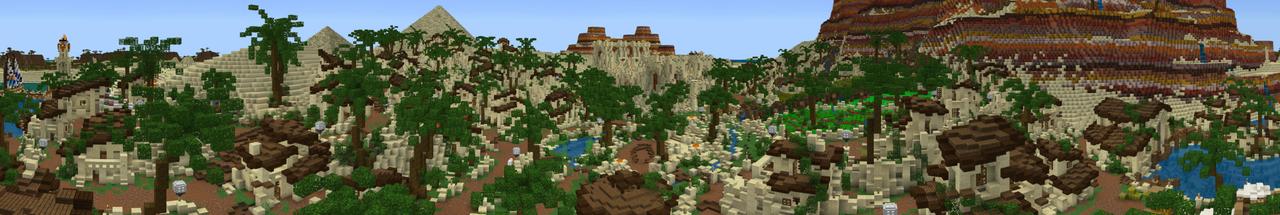 Panorama of the Minecraft Bedrock Marketplace product Ancient Egypt created by Norvale.