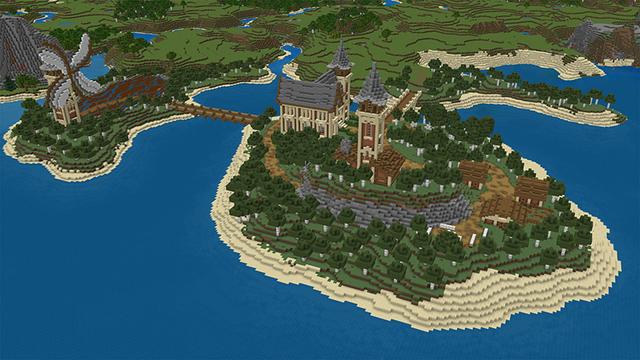 Screenshot of the Minecraft Bedrock Marketplace product Birch Island created by Norvale.