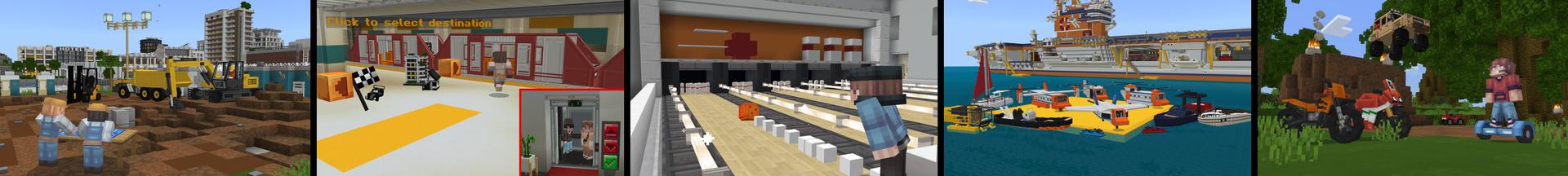 Panorama of the Minecraft Bedrock Marketplace product City Fun created by Norvale.