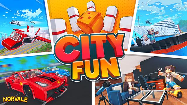 Thumbnail of the Minecraft Bedrock Marketplace product City Fun created by Norvale.