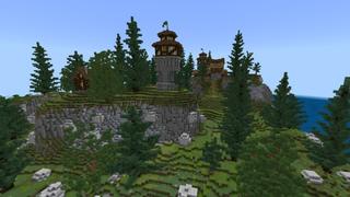 Screenshot of the Minecraft Bedrock Marketplace product CliffVille created by Norvale.