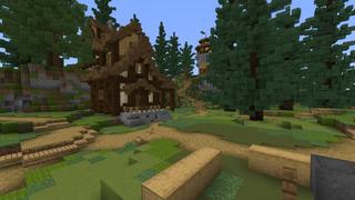 Screenshot of the Minecraft Bedrock Marketplace product CliffVille created by Norvale.