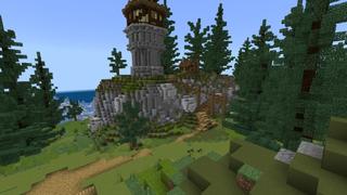 Screenshot of the Minecraft Bedrock Marketplace product CliffVille created by Norvale.