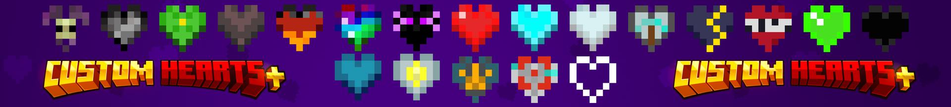 Panorama of the Minecraft Bedrock Marketplace product Custom Hearts+ created by Norvale.