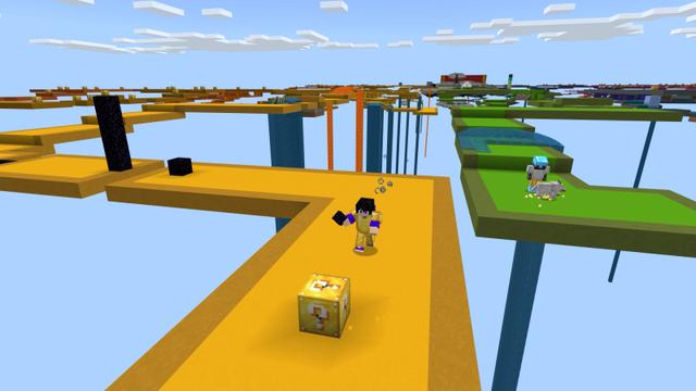 Screenshot of the Minecraft Bedrock Marketplace product Lucky Block Challenge created by Norvale.