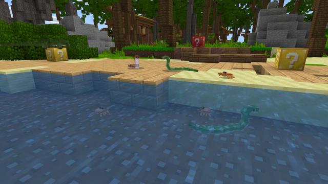 Screenshot of the Minecraft Bedrock Marketplace product Lucky Block Stranded created by Norvale.