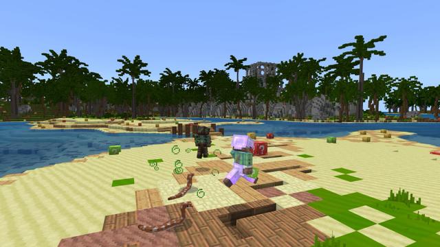 Screenshot of the Minecraft Bedrock Marketplace product Lucky Block Stranded created by Norvale.