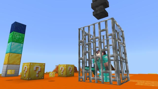 Screenshot of the Minecraft Bedrock Marketplace product Lucky Skyblock: Colors created by Norvale.