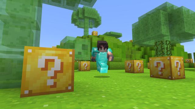 Screenshot of the Minecraft Bedrock Marketplace product Lucky Skyblock: Colors created by Norvale.
