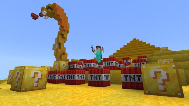 Screenshot of the Minecraft Bedrock Marketplace product Lucky Skyblock: Colors created by Norvale.