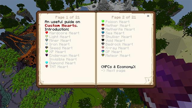 Screenshot of the Minecraft Bedrock Marketplace product Lucky Skyblock + Custom Hearts created by Norvale.