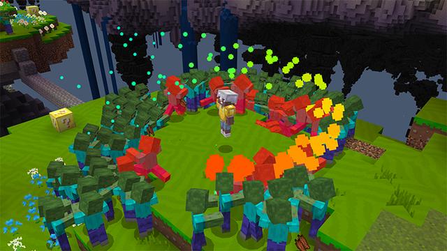 Screenshot of the Minecraft Bedrock Marketplace product Lucky Skyblock + Custom Hearts created by Norvale.