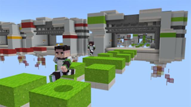 Screenshot of the Minecraft Bedrock Marketplace product Parkour Races created by Norvale.