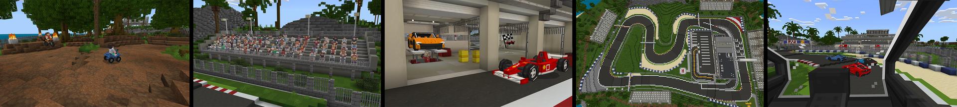 Panorama of the Minecraft Bedrock Marketplace product Racing Fun created by Norvale.