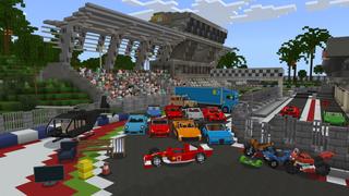 Screenshot of the Minecraft Bedrock Marketplace product Racing Fun created by Norvale.