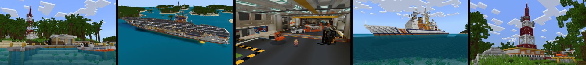Panorama of the Minecraft Bedrock Marketplace product Sea Rescue created by Norvale.