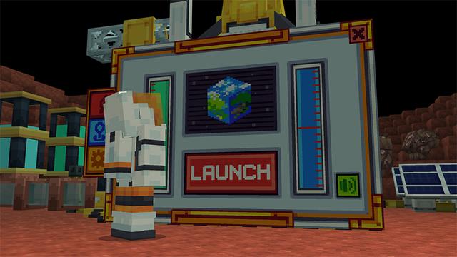 Screenshot of the Minecraft Bedrock Marketplace product Spacecraft created by Norvale.