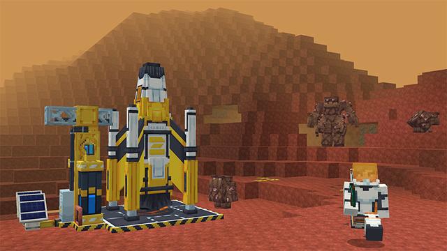 Screenshot of the Minecraft Bedrock Marketplace product Spacecraft created by Norvale.